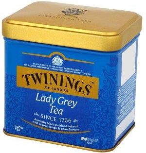 Twinings Twinings Lady Grey Czarna herbata liściasta z aromatem owoców cytrusowych 100 g