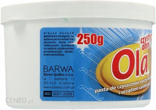 Ola Pasta do czyszczenia naczyń kuchennych i urządzeń sanitarnych 250 g