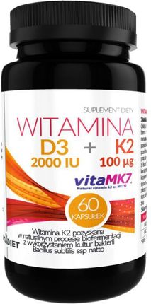 VitaDiet Witamina D3 2000IU + k2 100 mg 60 kaps.