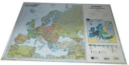 Podkładka na biurko A2 EUROPA ukształtowanie powierzchni/polityczna dwustronna - .