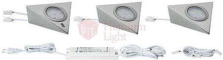 Paulmann Micro Triangle LED PIR zestaw 3x2,8W żelazo satynowane 93572