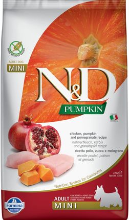 Farmina N&D Gf Pumpkin Chicken&Pomegranate Adult Mini 2,5Kg