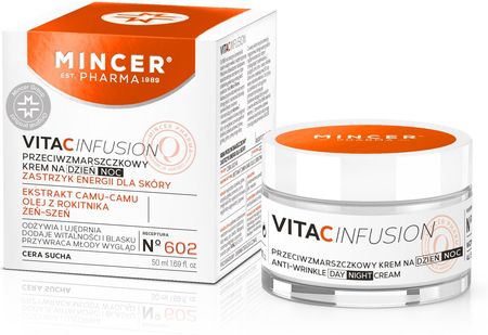 Krem Mincer Pharma VitaCInfusion 602 przeciwzmarszczkowy na dzień i noc 50ml