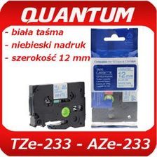 Zdjęcie Quantum Taśma do Brother TZe-233, 12 mm, biała taśma - niebieski nadruk. Zamiennik AZE-233 TZE233AZE233 - Zgorzelec