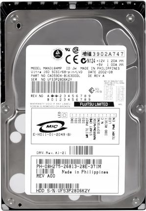 Fujitsu HDD 18GB 15K rpm SCSI (FUJMAN3184MP)