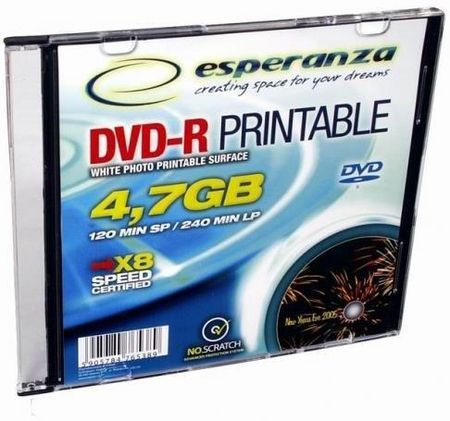 Esperanza DVD-R ESPERANZA slim jewel case 4,7GB (1304)