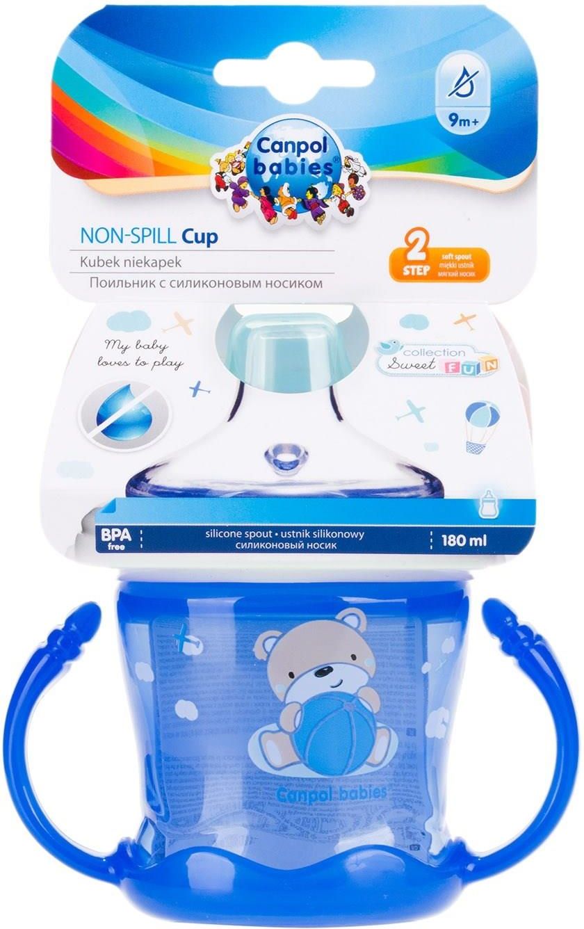 Canpol babies Non-spill Cup Soft Silicon Spout 230ml TOYS blue