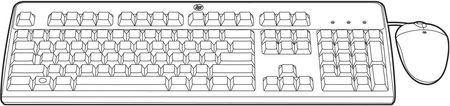 HP USB BFR with PVC Free FR Keyboard/Mouse Kit (631346B21)