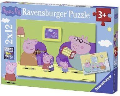 Ravensburger Puzzle 2x24 el. Peppa W Domu