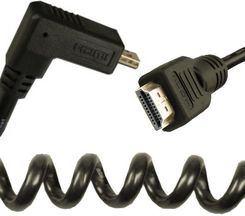 Atomos Coiled kabel Right-Angle MICRO do Full HDMI 30cm (ATOMCAB007)