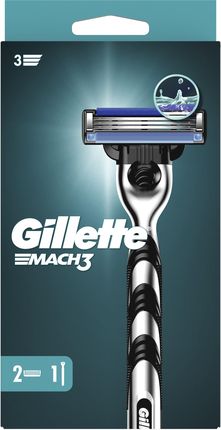 Gillette Mach3 Maszynka do golenia + 2 ostrza wymienne