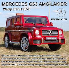 Zdjęcie Super-Toys Mercedes G63 Amg Hl168G63Czerwonylakier - Kraków