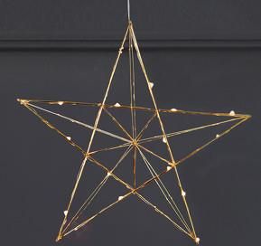 Metalowa gwiazda Line Star z LED