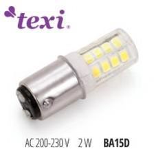 TEXI LED BA15D Lampka LED do maszyn domowych - 230 V, 2 W - Akcesoria szwalnicze i tekstylia