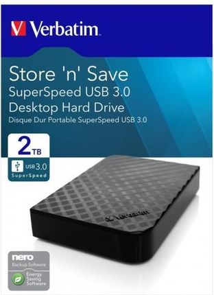 Verbatim Store 'n' Save 2TB USB 3.0 Czarny (47683)