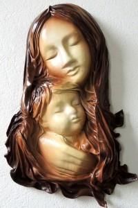 Maryja Matka Boża - płaskorzeźba w skórze - MB-5