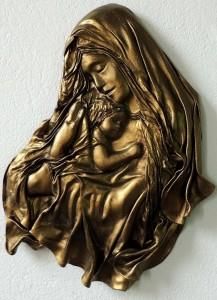 Rzeźba Matki Bożej Maryji w skórze - MS-8