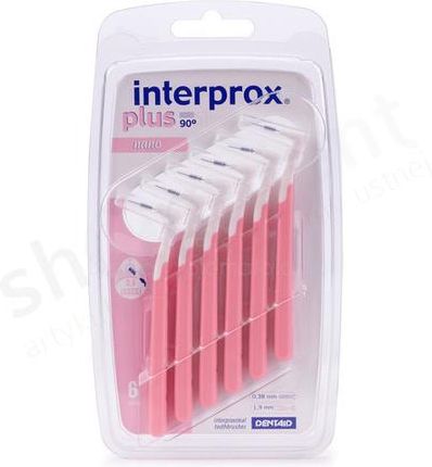 Vitis Interprox Plus szczoteczki międzyzębowe 0,6mm Nano różowe 6szt.