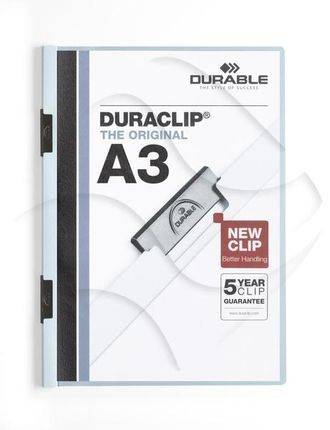 Durable Skoroszyt z Klipem A3 PVC Duraclip 30 Kartek Niebieski