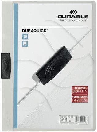 Durable Skoroszyt Zaciskowy A4 PVC Duraquick Biały