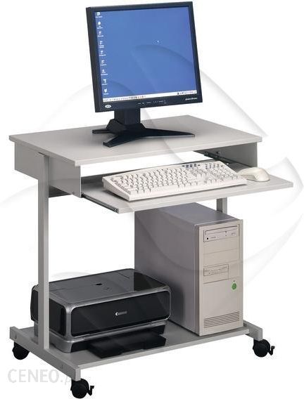 Patvarus kompiuterio stalas standartinis pilkas