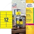 Avery Zweckform Etykiety Samoprzylepne Heavy Duty Avery 99.1x42.3 12/A4 A'20 Żółte No.L6107-20