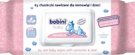 Bobini Baby Sensitive Chusteczki Nawilżane 63 Szt