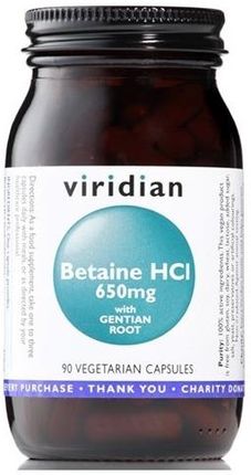 Viridian Betaina HCL z Goryczką 90 kaps.