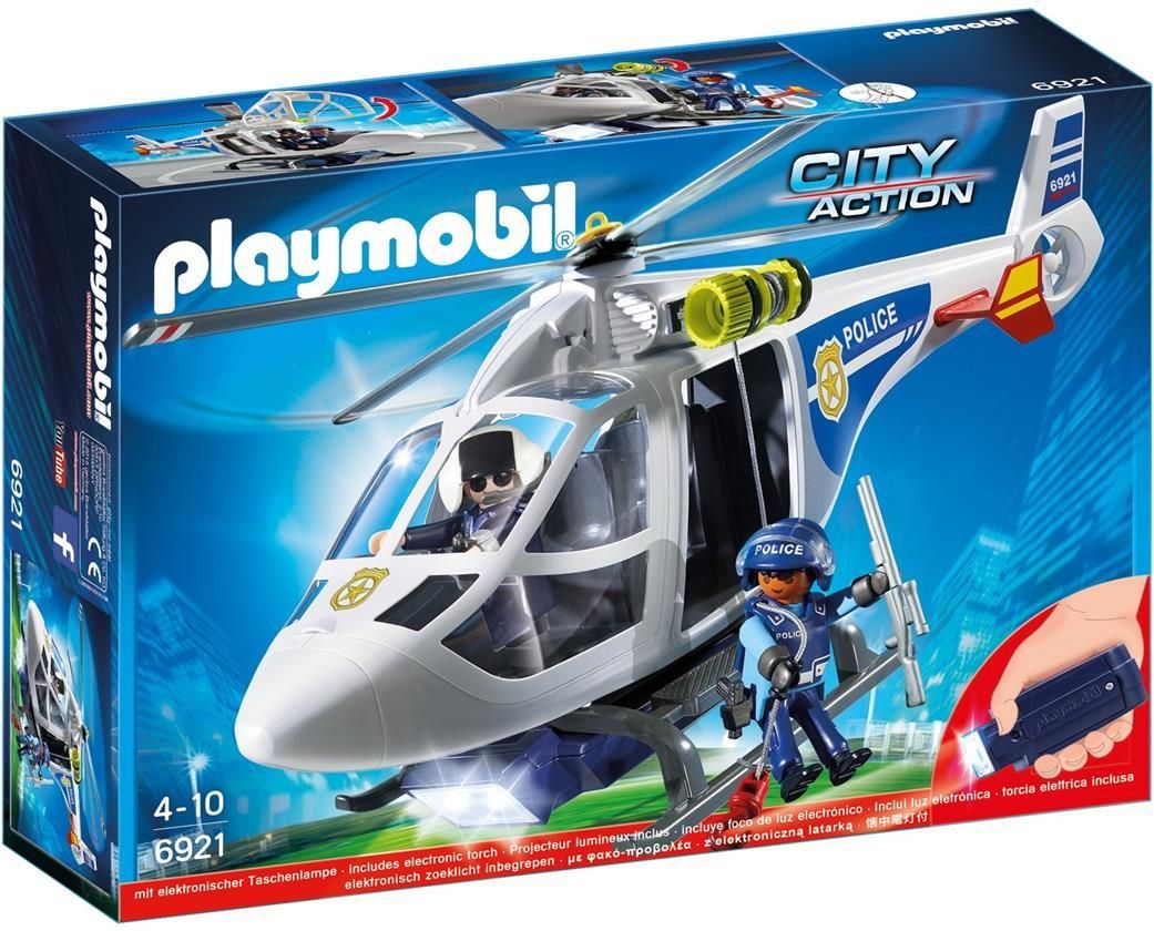 Playmobil City Action Helikopter Policyjny Z Reflektorem Led 6921