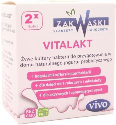 Zakwaski Żywe Kultury Bakterii Do Przygotowania Jogurtu Vitalakt 0,5G