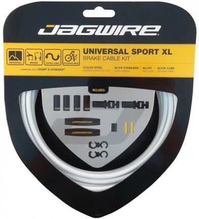 Jagwire Uniwersal Sport Xl Zestaw Linek I Pancerzy Hamulca Mtb Szosa Biały (Uck801)