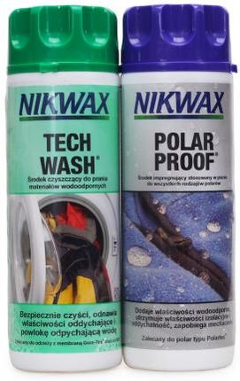 Nikwax Tech Wash + Polar Proof Zestaw pielęgnacyjny do odzieży polarowej rozm. 2 x 300ml