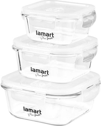 Lamart Air Zestaw szkalnych pojemników na żywność 3 szt (LT6012)