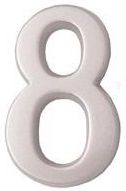Zdjęcie Sartpol Cyfra 8 Samoprzylepna 5Cm Chrom+Satyna Lakier - Zielonka