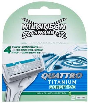 Wilkinson Sword Quattro Titanium Sensitive zapasowe ostrza 2 szt. 