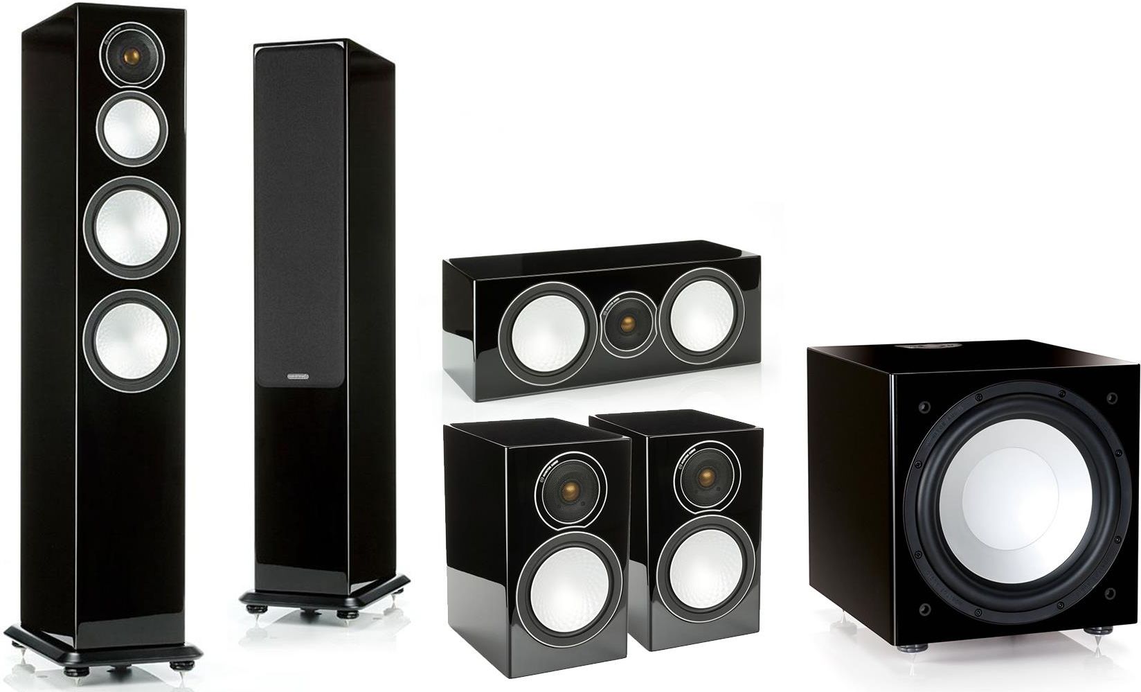 Monitor Audio Silver 8 + 1 + Centre + W12 czarny Opinie i ceny na