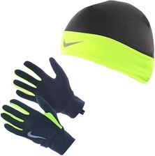 Zdjęcie Nike Rękawiczki I Czapka Do Biegania Męskie Run Dri-Fit Beanie/Glove Set Nrc00-023 Czarny - Szczecin