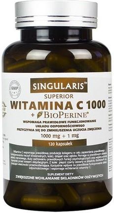 Superior Singularis Witamina C 1000 + Bioperine 1000 Mg + 1 Mg 120 Kaps.