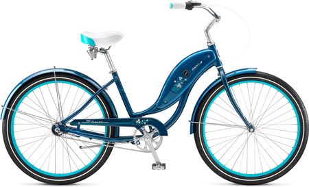schwinn debutante bicycle Ladies Perla 7 Speed Cruiser Bicycle, 26" Wheels thru cruiser style bike with matching fenders and sweptback handlebars 1950s Schwinn Debutante Cruiser Tank