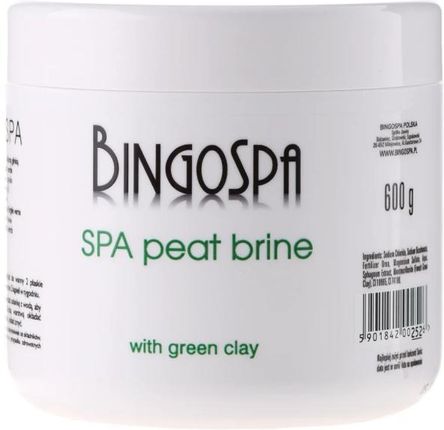 BINGOSPA Peat sól do kąpieli z zielonej glinki 600 g