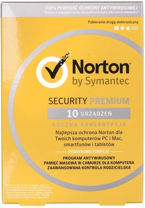 Symantec Norton Security Premium 3.0 10U 1Rok ESD (21358346)