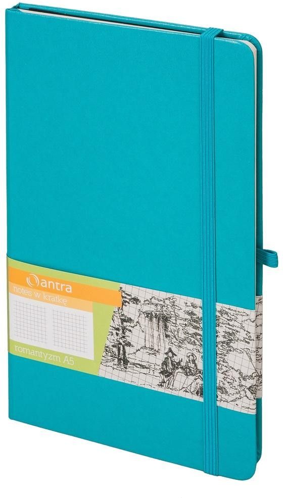Antra Notes A5 Z Gumką Romantyzm Kratka Turkus - Ceny i opinie - Ceneo.pl