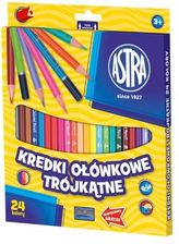 Zdjęcie Astra Kredki Ołówkowe Trójkatne 24Kol. 312110003 - Pruchnik