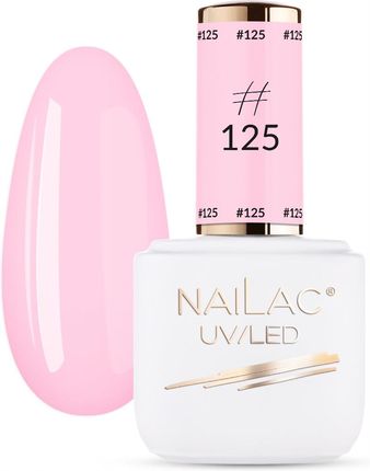 NaiLac Lakier Hybrydowy 125 Rozbielony, Pastelowy Róż 7ml