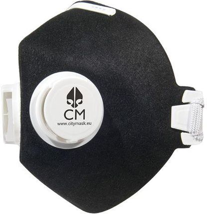 CityMask Maska antysmogowa z węglem aktywnym biało-czarna