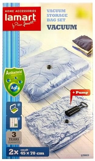 Lamart Vacuum Torba próżniowa 45x70 2szt. + popmka (LT8023) - zdjęcie 2 Lamart Vacuum Torba próżniowa 45x70 2szt. + popmka (LT8023)