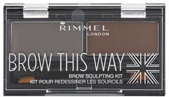 Zdjęcie Rimmel Brow This Way Paletka do Brwi Dark Brown 2,4g - Pszczyna