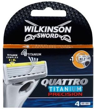 Wilkinson Sword Quattro Titanium Precision Zapasowe Ostrza 4 szt.