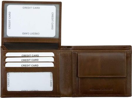 Portfel na karty i monety SMART RFID BLOCK (brąz) - Brąz połysk