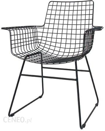 Hk Living Krzeslo Metalowe Wire Czarny Z Podlokietnikami Fur0020 Opinie I Atrakcyjne Ceny Na Ceneo Pl